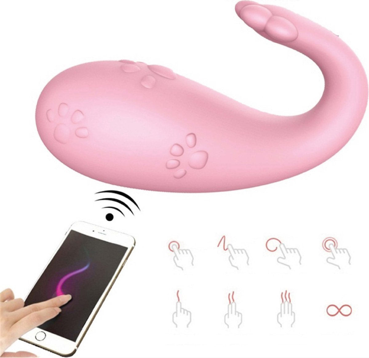 Draadloze vibrator-ei met Bluetooth-app-bediening