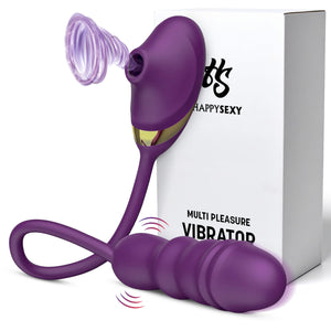 HappySexy Luchtdruk Vibrator met Stootfunctie en Likkende Tong