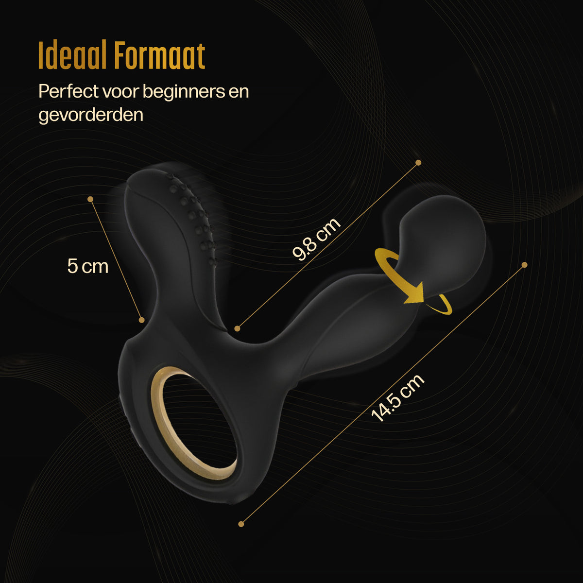 HappySexy Verwarmde Roterende Prostaat Vibrator Met Afstandsbediening