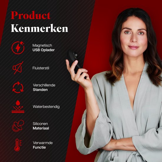 HappySexy Verwarmde Luchtdruk Vibrator