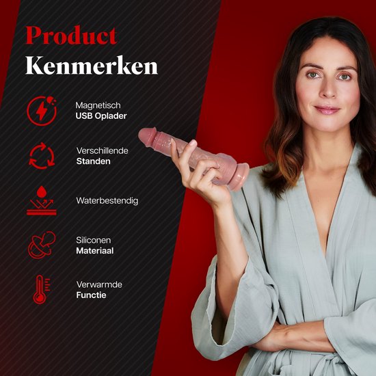 HappySexy Stotende Dildo Elektrisch Met Zuignap en Afstandbediening