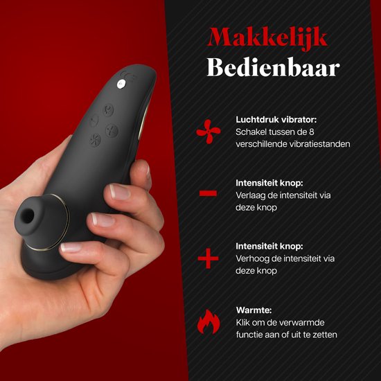 HappySexy Verwarmde Luchtdruk Vibrator