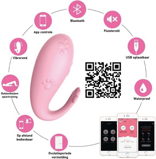 Draadloze vibrator-ei met Bluetooth-app-bediening