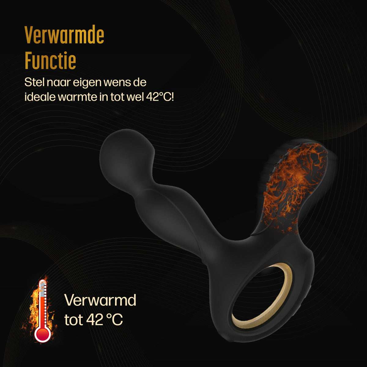 HappySexy Verwarmde Roterende Prostaat Vibrator Met Afstandsbediening