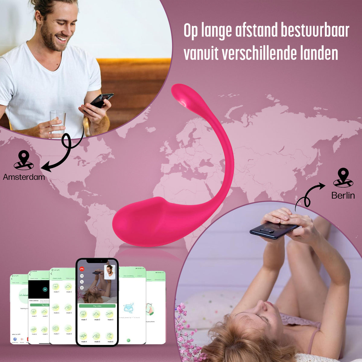 HappySexy Bullet Vibrator Met Mobiele App Control - Lange afstanden