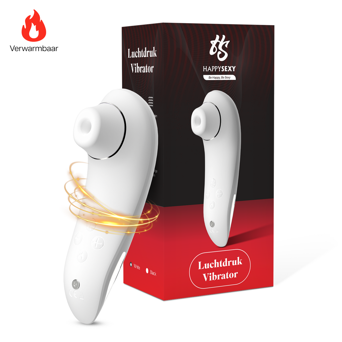 HappySexy Verwarmde Luchtdruk Vibrator